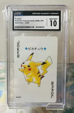 Pikachu Gold Deck Joker Japanese Pokemon Playing Cards (1999) - CGC 10 - Image 1
