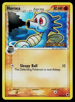 Pokemon Card - Horsea Dragon Frontiers Stamped 50/101 Common Reverse Holo - Image 1