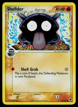 Pokemon Card - Shellder Dragon Frontiers 63/101 Common Reverse Holo Stamped - Image 1