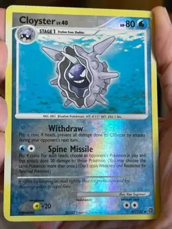 POKEMON CLOYSTER 47/132 UNCOMMON REVERSE HOLOFOIL SECRET WONDERS MP NM CARD - Image 2