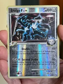 POKEMON DIALGA G LV.79 7/127 RARE REVERSE HOLOFOIL PLATINUM HP CARD - Image 1