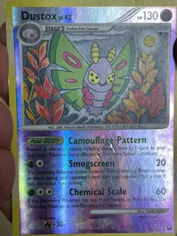 POKEMON DUSTOX LV.42 25/127 REVERSE HOLOFOIL PLATINUM MP CARD - Image 3