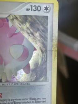 POKEMON BLISSEY LV.44 #5/123 RARE HOLOFOIL MOD PLAYED MYSTERIOUS TREASURES CARD - Image 4