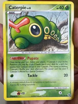 POKEMON CATERPIE LV.6 63/106 COMMON GREAT ENCOUNTERS LP CARD - Image 1