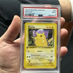 1999 Pokemon Card German - 1st Edition - Pikachu (Yellow Cheeks) #58 PSA 9 - Image 1