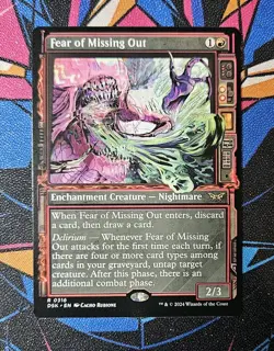 Fear of Missing Out NM Showcase MTG Duskmourn: House of Horror Unplayed Magic - Image 1