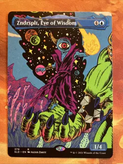 MTG Reversible Borderless Zndrsplt, Eye of Wisdom Display Commander Thick Stock! - Image 2