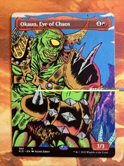 MTG Reversible Borderless Okaun, Eye of Chaos (Display Commander) - Thick Stock! - Image 2