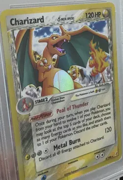 Pokemon Charizard Delta Species Holo Card 4/100 Crystal Guardians Series PSA 7 - Image 2
