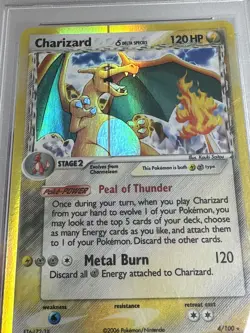 Pokemon Charizard Delta Species Holo Card 4/100 Crystal Guardians Series PSA 7 - Image 3