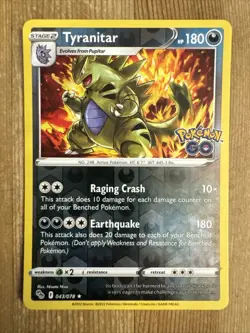 Tyranitar 043/078 Reverse Holo Pokemon TCG: Pokemon GO VLP - Image 1