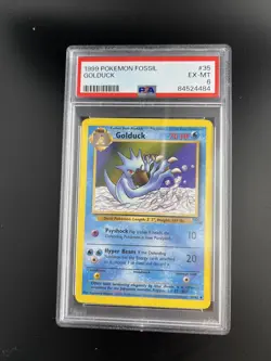 Golduck Pokemon Fossil 35 Regular Unlimited Uncommon PSA 6 EXCELLENT-MINT - Image 1