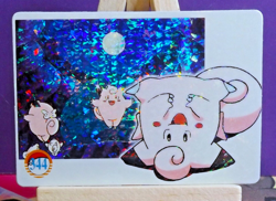 POKEMON POCKET MONSTERS VENDING PRISM STICKER 344 CLEFAIRY - Image 1