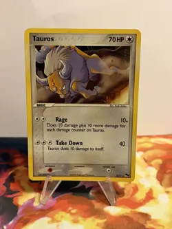 Pokemon TCG 2005 Tauros 5/17 Holo Rare Pop Series 2 - Swirl - Image 4