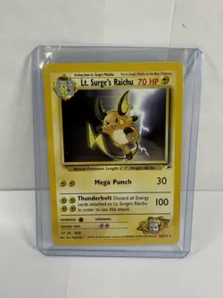 Pokemon Lt. Surge's Raichu Gym Heroes 28/132 Unlimited Non Holo Rare - Image 1