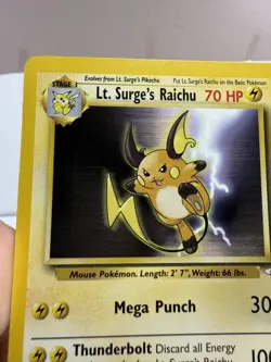 Pokemon Lt. Surge's Raichu Gym Heroes 28/132 Unlimited Non Holo Rare - Image 5