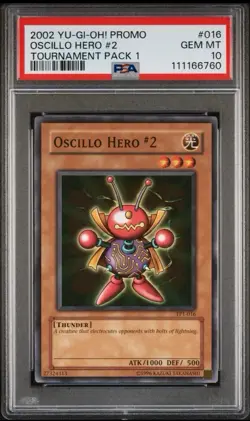 2002 Yu-Gi-Oh! Shining Friendship, Giant Flea, Oscillo Hero #2, IotT PSA Lot X4 - Image 3