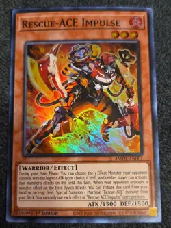 Yugioh Rescue-ACE Impulse AMDE-EN001 Super Rare 1st Ed NM - Image 1