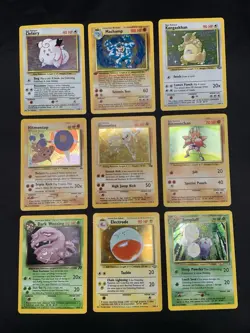 Vintage Pokemon Cards Rare Holo Lot WOTC MP/HP Hitmonlee, Hitmonchan, Hitmontop - Image 1