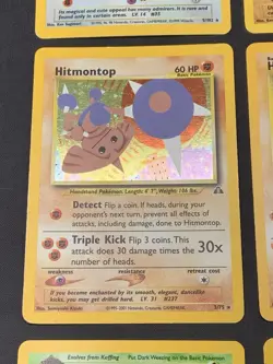 Vintage Pokemon Cards Rare Holo Lot WOTC MP/HP Hitmonlee, Hitmonchan, Hitmontop - Image 5