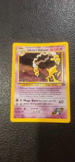 Pokemon Sabrina's Alakazam Gym Challenge Holo Foil Card 16/132 MP - Image 1