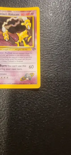 Pokemon Sabrina's Alakazam Gym Challenge Holo Foil Card 16/132 MP - Image 2