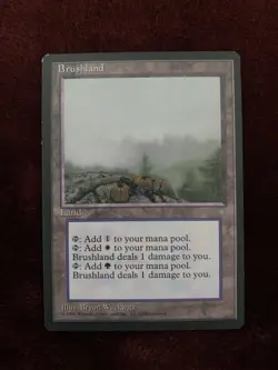 Brushland Ice Age Regular Ex Condition MTG Magic The Gathering Card - Image 1