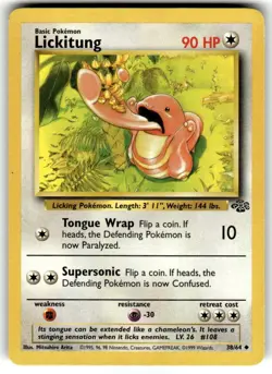 LICKITUNG - Jungle Set - 38/64 - Uncommon Pokemon Card - Unlimited Edition - NM - Image 1