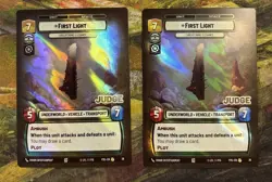 STAR WARS UNLIMITED SECRETS OF POWER RARE #26 FIRST LIGHT. Judge Card (2) SWU - Image 1