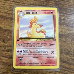 Pokemon TCG Rapidash Jungle 1st Edition Uncommon Card 44/64 - Image 1