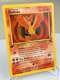Moltres 27/62 Fossil Set Rare WOTC Pokemon Card 1st Edition - Moderately Played - Image 2