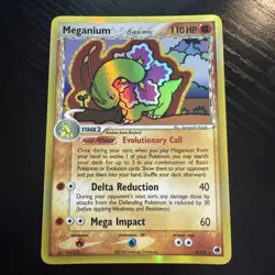 Pokemon TCG Meganium Dragon Frontiers Holo Rare Card 4/101 Delta Species - Image 1