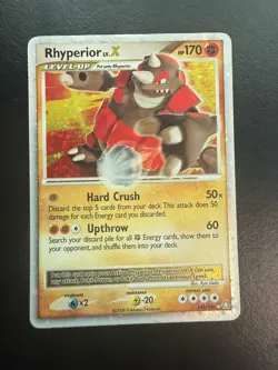 Pokemon TCG Rhyperior LV.X Holo Card 145/146 Legends Awakened English Edition - Image 1