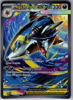 Mega Sharpedo ex 127/094 ME02: Phantasmal Flames - Pokemon Card - NM - Image 1