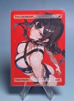 Tifa Lockhart Waifu the Gathering, Custom Anime Waifu Final Fantasy Trading Card - Image 1