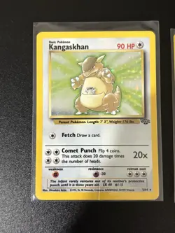 Zapdos + Kangaskhan Base Jungle Lot Set Bundle 2 HP- Dam Vintage Pokemon Cards - Image 2