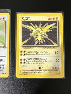 Zapdos + Kangaskhan Base Jungle Lot Set Bundle 2 HP- Dam Vintage Pokemon Cards - Image 3