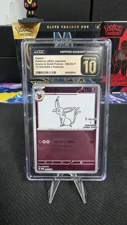 CGC PRISTINE 10 YU NAGABA ESPEON 066/SV-P 2023 JAPANESE POKEMON CARD PROMO - Image 1