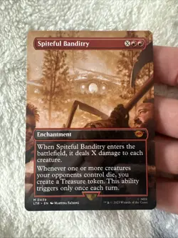 MTG Card Spiteful Banditry Borderless Universes Beyond the Lord of the Rings Tal - Image 4