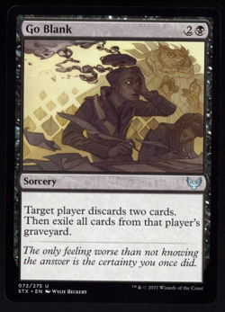 Go Blank 072/275 Uncommon Strixhaven Magic The Gathering Near Mint - Image 1