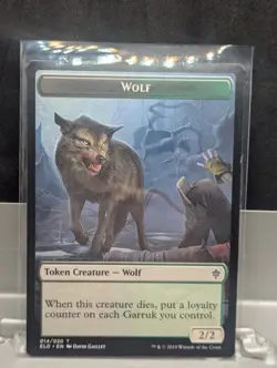 Wolf 014/020 Token X1 NM Throne of Eldraine MTG Magic the gathering - Image 1
