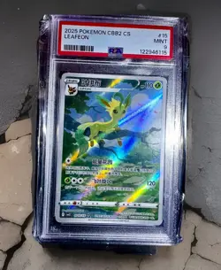 2025 CBB2 CS Leafeon 0715/15 Gem Pack VOL.2 Chinese Pokemon PSA 9 Mint - Image 1