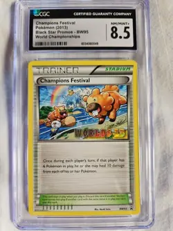 Pokemon-Champions Festival-(2013) World CHAMPIONSHIPS-# BW95- Graded CGC-8.5... - Image 1