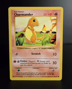 Pokemon TCG - CHARMANDER - SHADOWLESS - 46/102 - BASE SET (1999) - WOTC - MP/LP - Image 1