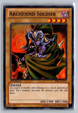 1996 Yu-Gi-OH! Archfiend Soldier BP01-EN112 - Image 1