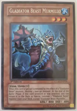 YuGiOh Gladiator Beast Murmillo Rare GLAS-EN019 1st Edition - Image 1