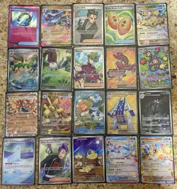 TCG Pokemon 40x Card Binder Lot Collection - Illustration Rare, FA's, Ex’s, More - Image 1