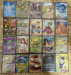 TCG Pokemon 40x Card Binder Lot Collection - Illustration Rare, FA's, Ex’s, More - Image 1