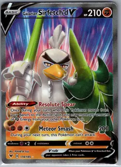 Galarian Sirfetch'd V 174/185 SWSH04: Vivid Voltage - Pokemon Card - NM - Image 1
