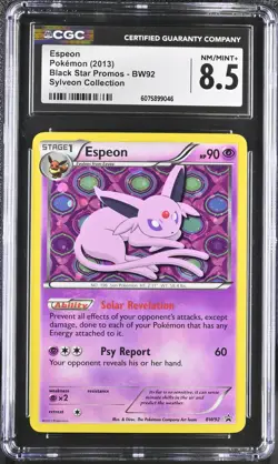 CGC 8.5 Espeon 2013 Black Star Promos BW92 Holo Pokemon Card - Image 1